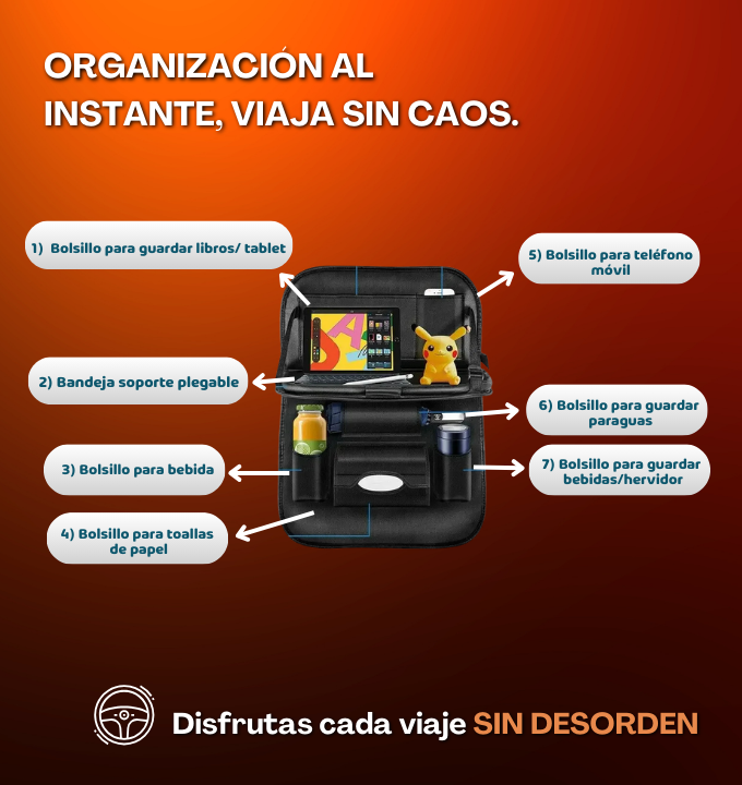 ORGANIZADOR PARA AUTO LUXE PRO